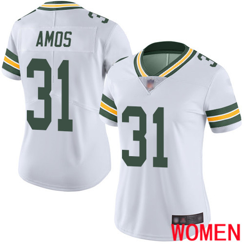 Green Bay Packers Limited White Women #31 Amos Adrian Road Jersey Nike NFL Vapor Untouchable